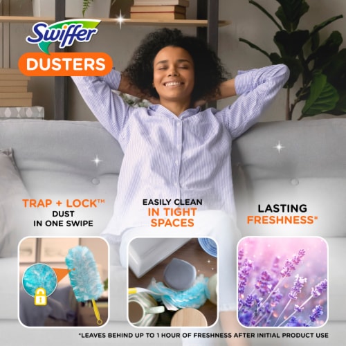 Swiffer® Dusters with Febreze Lavender Multi-Surface Duster Refills Perspective: left