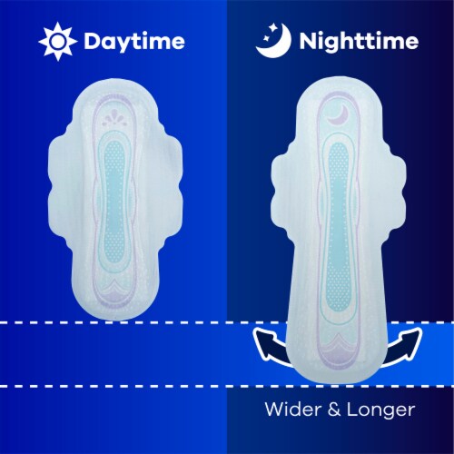 Always Ultra Thin Pads with Wings Long Super Absorbency Size 2 Fresh Scent Perspective: left