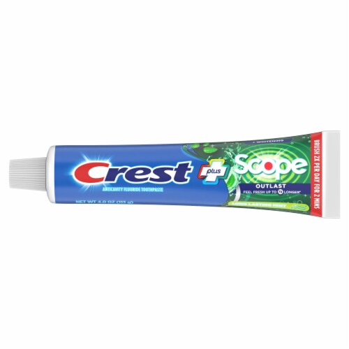 Crest Whitening Plus Scope Outlast Toothpaste, Long Lasting Mint, 4.0 oz Perspective: left