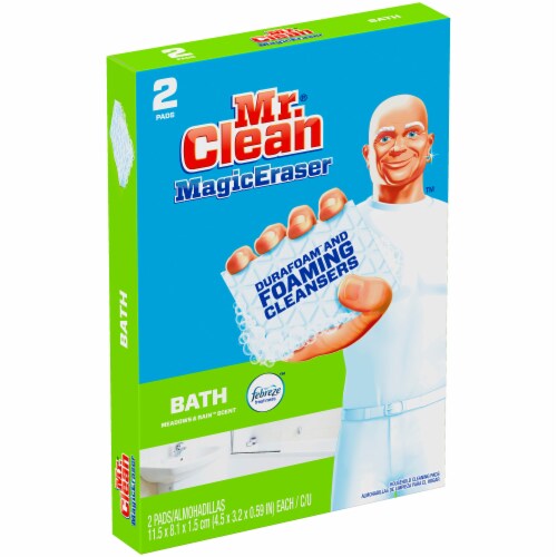 Mr. Clean Meadows & Rain Magic Eraser Foaming Bath Scrubber Perspective: left