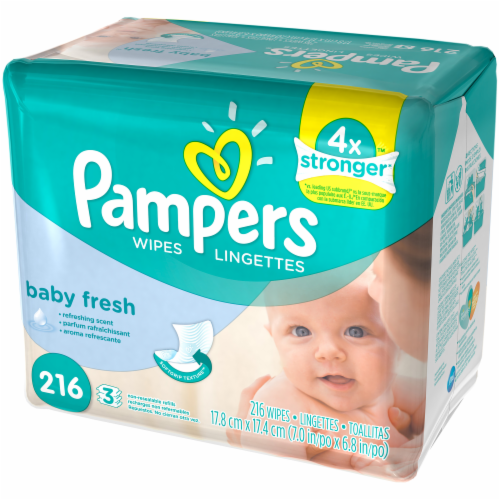 Pampers Baby Fresh Wipes Perspective: left