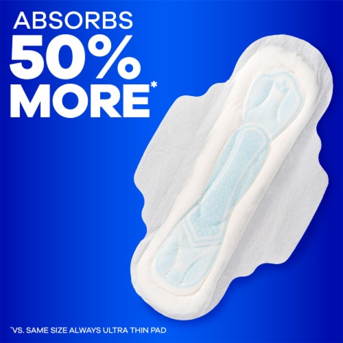 Always Ultra Thin Size 2 Long Pads Without Wings, Super Absorbency,  Unscented, 40 count (Pack of 3),Packaging May Vary : : Health &  Personal Care