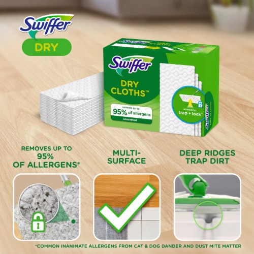 Swiffer Sweeper Dry Sweeping Pad Unscented Refills Perspective: left