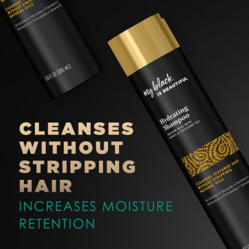 My Black is Beautiful with Coconut Oil Honey and Tumeric Hydrating Shampoo Perspective: left