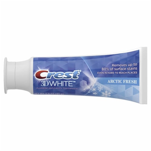 Crest 3D White, Whitening Toothpaste Arctic Fresh, 3.0 Ounce Perspective: left