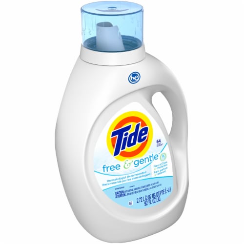 Tide Free & Gentle Unscented Liquid Laundry Detergent Perspective: left