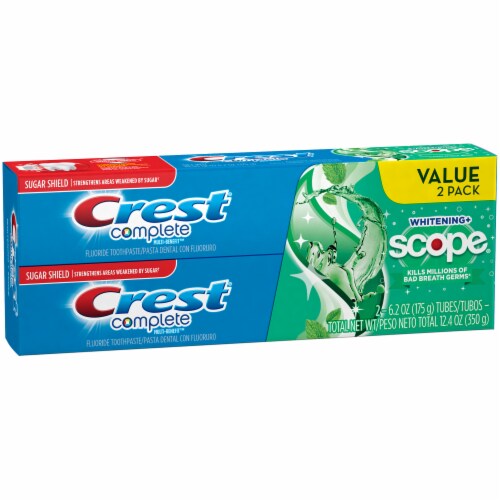 Crest Complete Whitening + Scope Toothpaste Perspective: left