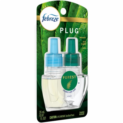 Febreze Origins Fade Defy PLUG Forest Air Freshener & Odor Eliminator Perspective: left
