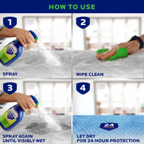 Microban Fresh Scent 24 Hour Multi-Purpose Cleaner and Disinfectant Spray Perspective: left