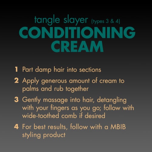 My Black is Beautiful Type 3 Tangle Slayer with Coconut Oil Honey and Turmeric Conditioning Cream Perspective: left