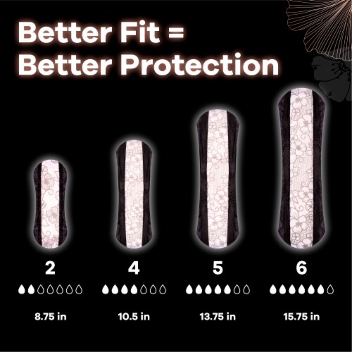 Always Discreet Boutique Incontinence Liners for Women Very Light Absorbency Long Length Perspective: left