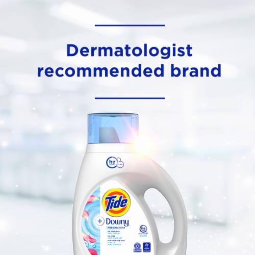 Tide With Downy Unscented Liquid Laundry Detergent Perspective: left