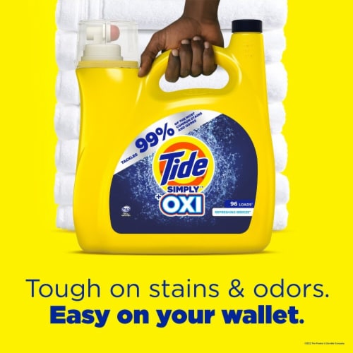 Tide Simply Oxi Refreshing Breeze Liquid Laundry Detergent Perspective: left