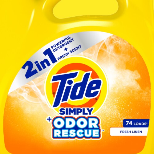 Tide Simply Odor Rescue Fresh Linen Liquid Laundry Detergent Perspective: left