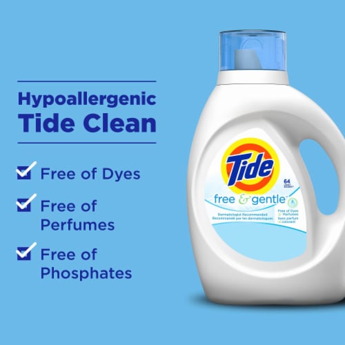 Tide HE Free & Gentle Liquid Laundry Detergent Perspective: left