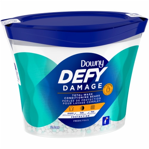 Downy Defy Damage Fresh Scent Total Wash Conditioning Beads Fabric Softener Perspective: left