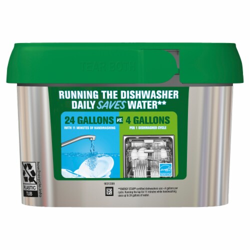 Cascade Platinum ActionPacs + Dishwasher Cleaner Fresh Scent Dishwasher Detergent Pods Perspective: left