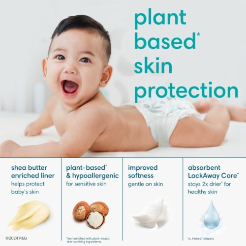 Pampers Pure Protection Diapers, Size 5 (27+lbs) Perspective: left