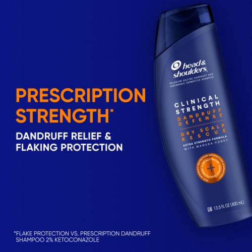 Head and Shoulders Clinical Dandruff Shampoo, Dry Scalp Rescue Perspective: left