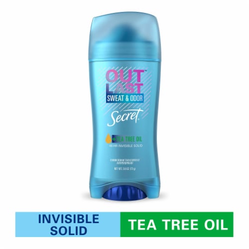 Secret Outlast Tea Tree Oil Solid Antiperspirant Deodorant Stick Perspective: left