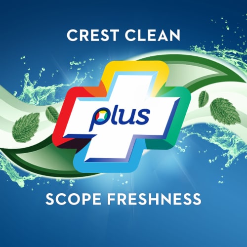 Crest Complete Plus Scope 3-In-1 Whitening Liquid Gel Toothpaste Perspective: left
