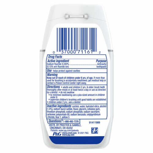 Crest Complete Plus Scope Outlast Liquid Gel Toothpaste Perspective: left