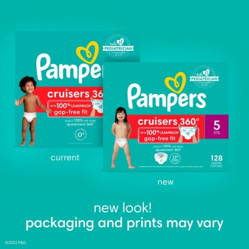Pampers Cruisers 360 Baby Diapers Size 4 Perspective: left