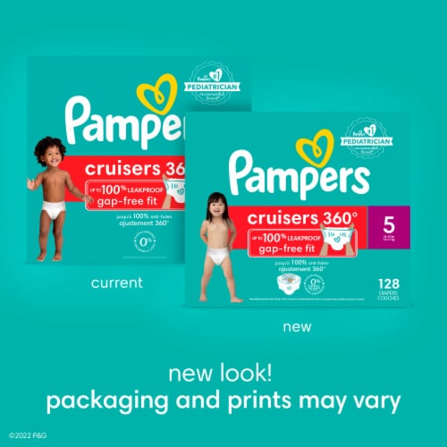 Pampers Cruisers 360 Pull-On Diapers Size 4 (22-37 lbs) Perspective: left