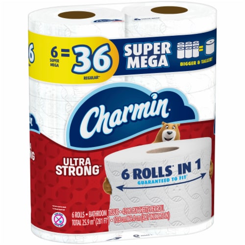 Charmin Toilet Paper Ultra Strong 426 Sheets Per Roll Perspective: left