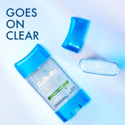 Gillette Clear Gel Wild Rain Anti-Perspirant Deodorant for Men Perspective: left