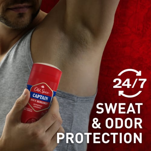 Old Spice Red Collection for Men Antiperspirant Deodorant Invisible Solid Captain Scent 1-Pack Perspective: left