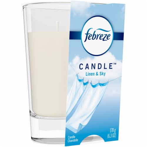 Febreze Linen and Sky Scented Candle Perspective: left