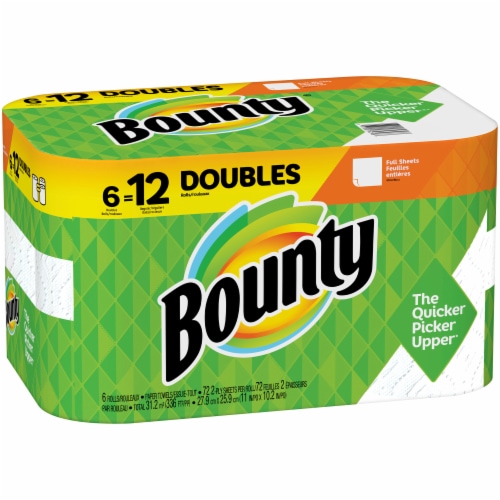 Bounty Double Roll Full-Sheet Paper Towels Perspective: left