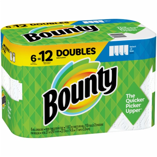 Bounty Select-A-Size Double Rolls Paper Towels Perspective: left