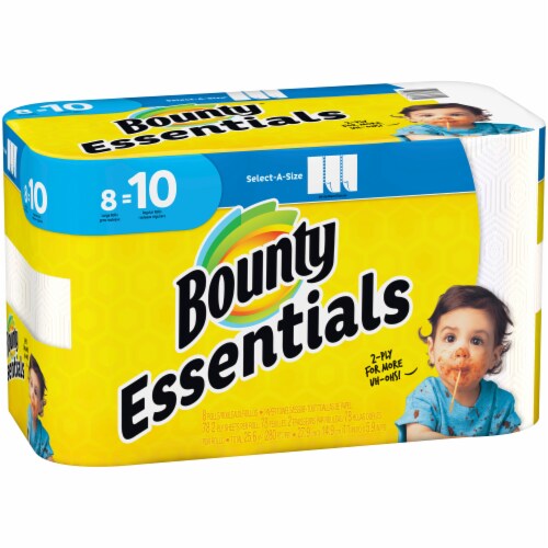 Bounty essentials select a size paper towels 8 rolls kroger