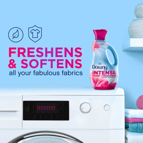 Downy Intense Scent + Freshness Spring Rush Liquid Fabric Softener Perspective: left