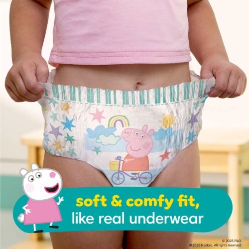 Pampers Easy Ups Training Pants Girls 3T-4T (30-40 lbs) Perspective: left