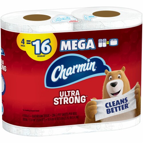 Charmin Ultra Strong Mega Toilet Paper Perspective: left