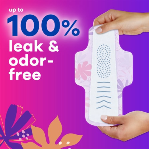 Always Radiant FlexFoam Pads with Wings Regular Absorbency Size 1 Scented Perspective: left