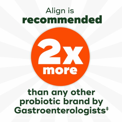 Align DualBiotic Prebiotic + Probiotic Gummies Perspective: left