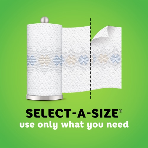 Bounty Select-A-Size Prints Double Plus Paper Towels Perspective: left