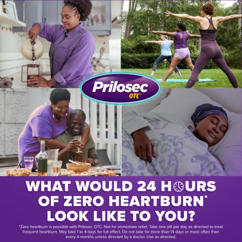 Prilosec OTC Wildberry Tablets Perspective: left