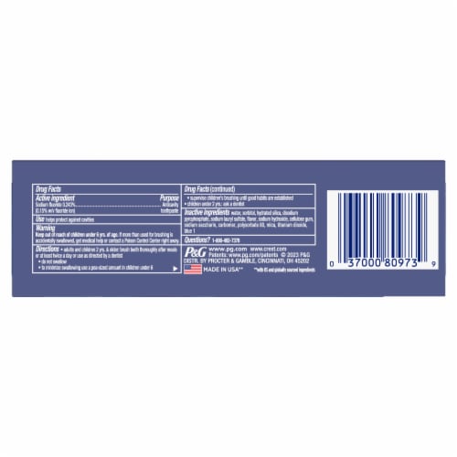 Crest 3D White Advanced Radiant Mint Teeth Whitening Toothpaste Perspective: left
