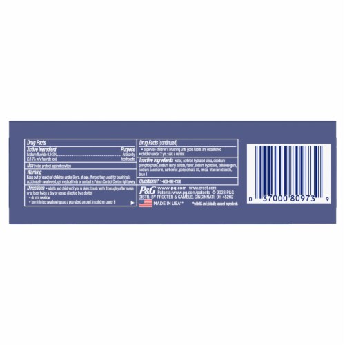 Crest 3D White Advanced Radiant Mint Teeth Whitening Toothpaste Perspective: left