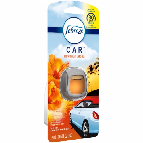 Febreze CAR Hawaiian Aloha Air Freshener Vent Clip Perspective: left