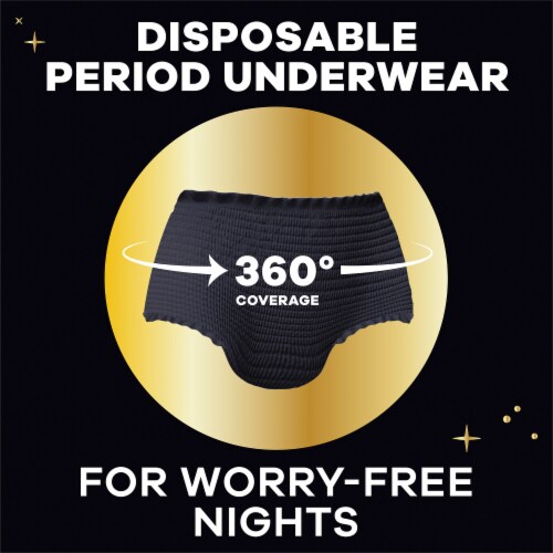 Always ZZZ Disposable Period Underwear Overnight Absorbency Size L/XL Perspective: left