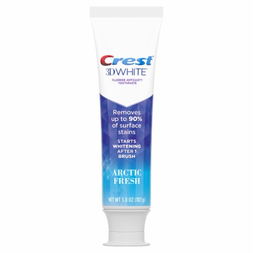 Crest 3D White Arctic Fresh Teeth Whitening Toothpaste Perspective: left
