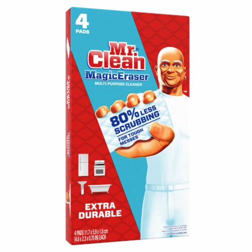 Mr. Clean Magic Eraser Extra Durable Durafoam Cleaning Pads Perspective: left