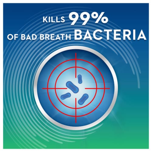 Crest Bacteria Blast Multi-Care Whitening Icy Cool Mint Mouthwash Perspective: left