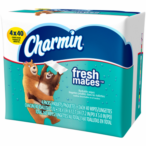 Charmin Freshmates Flushable Wipes Perspective: left